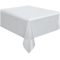 Clear Solid Rectangular Plastic Table Cover 54" x 108"