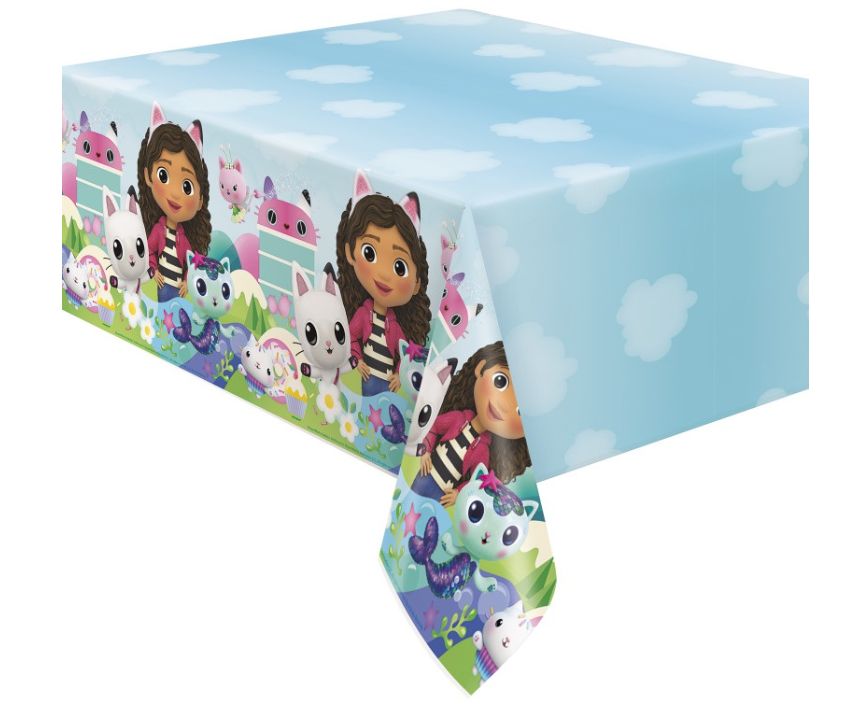 Gabby's Dollhouse Rectangular Plastic Table Cover 54" x 84"