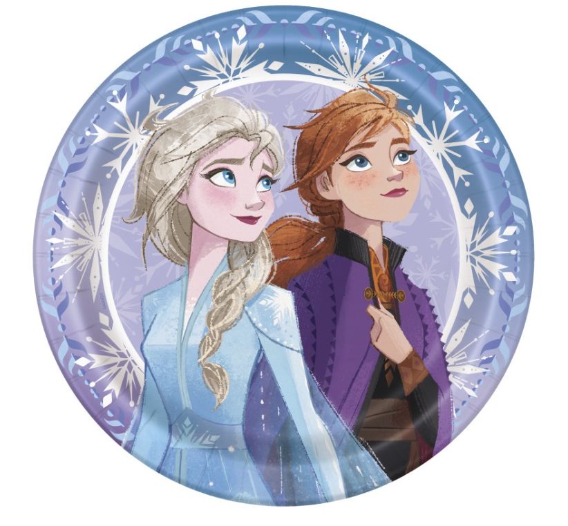 Disney Frozen 2 Round 9" Dinner Plates 8ct