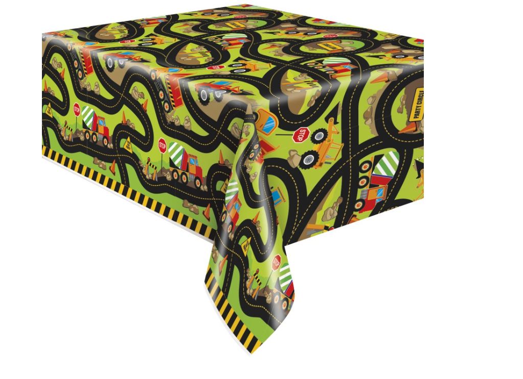 Construction Party Rectangular Plastic Table Cover 54" x 84"