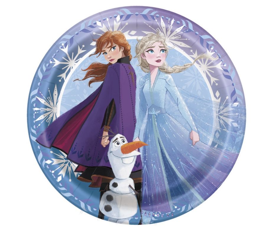 Disney Frozen 2 Round 7" Dessert Plates 8ct