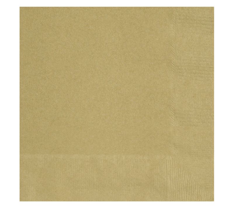 Gold Solid Luncheon Napkins 40ct