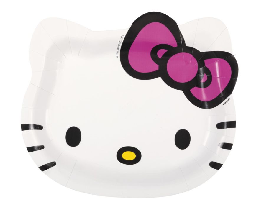 Hello Kitty &amp; Friends Face-Shaped 8.5" Plates 8ct