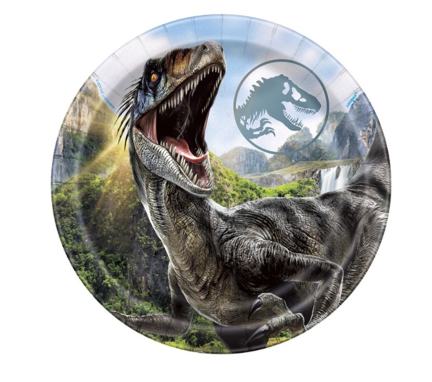 Jurassic World 4 Round 7" Dessert Plates 8ct