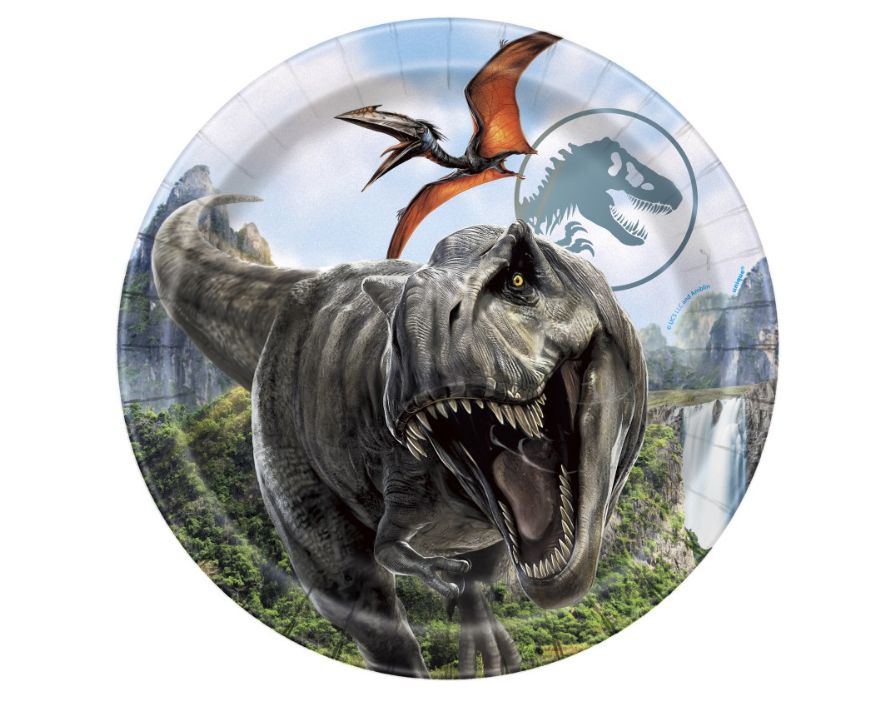 Jurassic World 4 Round 9" Dinner Plates 8ct