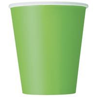 Lime Green Solid 9oz Paper Cups 14ct