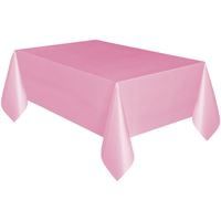 Lovely Pink Solid Rectangular Plastic Table Cover 54" x 108"