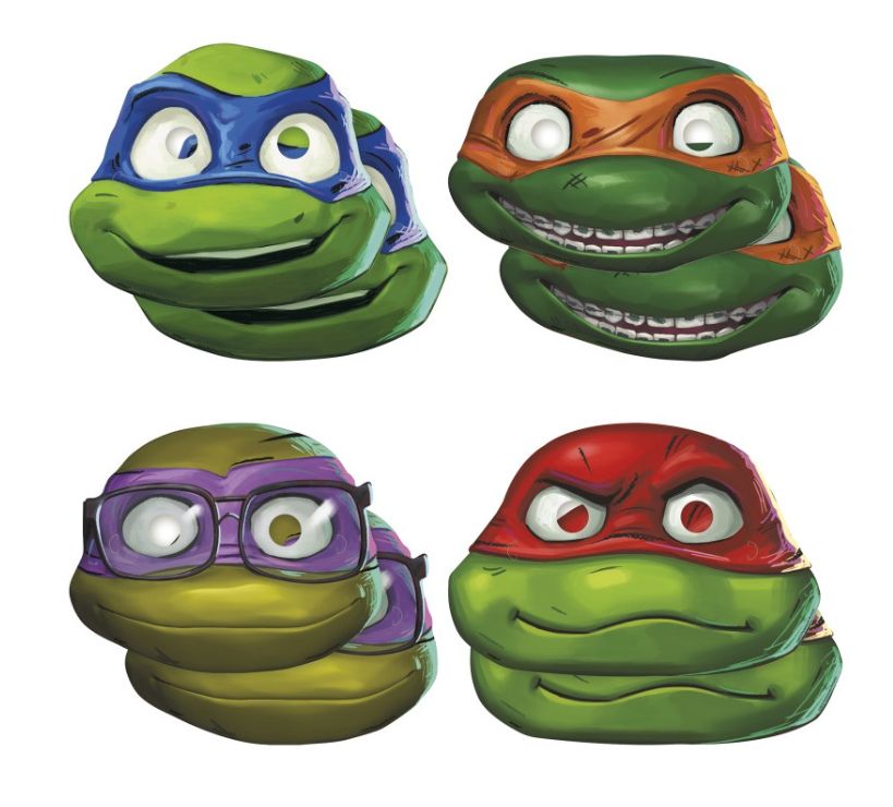 TMNT Mutant Mayhem Assorted Paper Masks 8ct