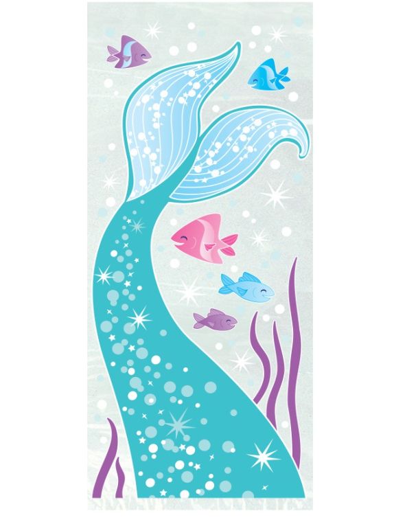 Mermaid Cellophane Bags 5"x11" 20ct
