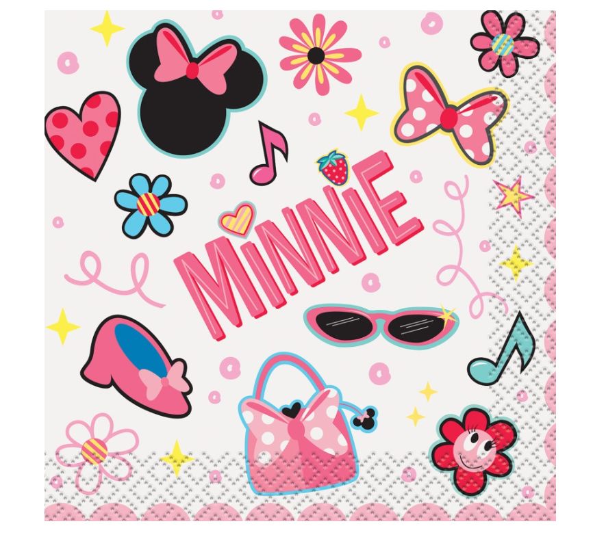 Disney Iconic Minnie Mouse Beverage Napkins 16ct