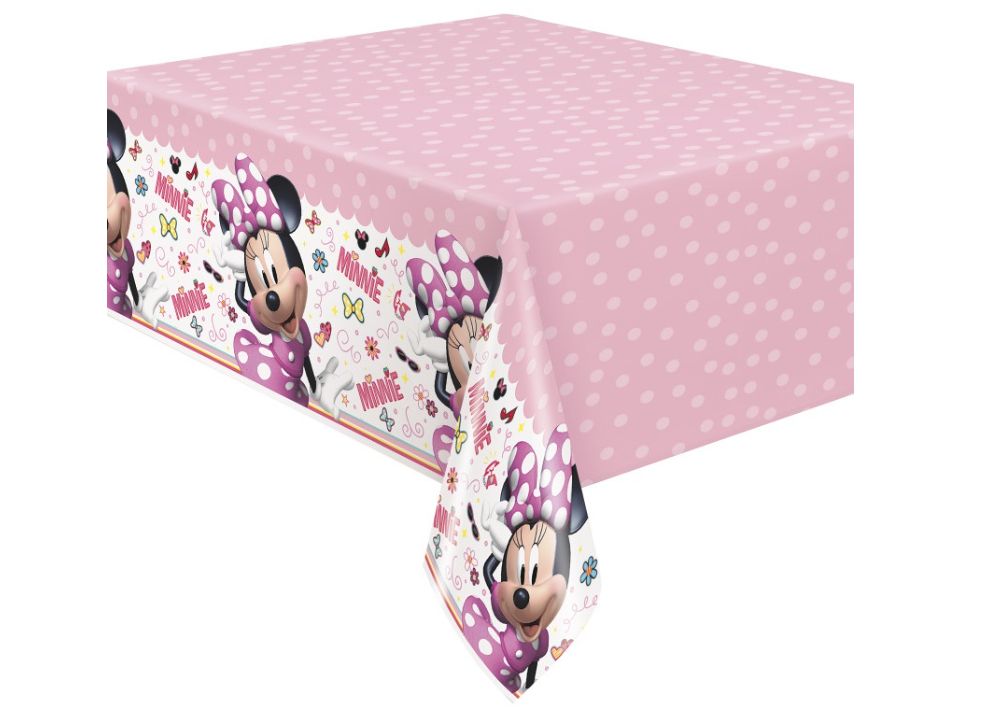 Disney Iconic Minnie Mouse Rectangular Plastic Table Cover 54" x 84"
