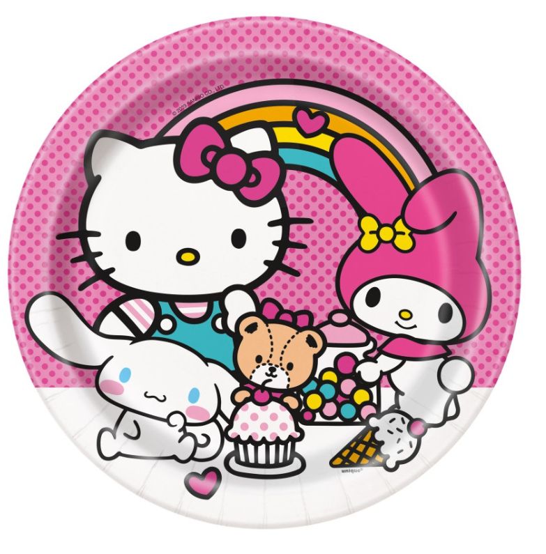 Hello Kitty &amp; Friends Round 9" Dinner Plates 8ct