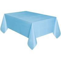 Powder Blue Solid Rectangular Plastic Table Cover 54" x 108"