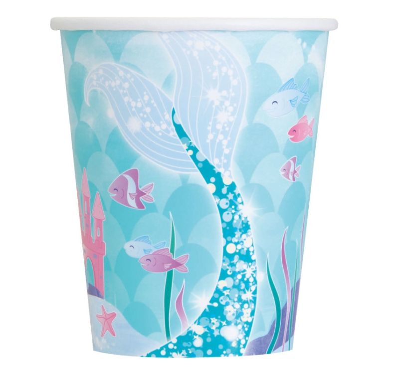 Mermaid 9oz Paper Cups 8ct