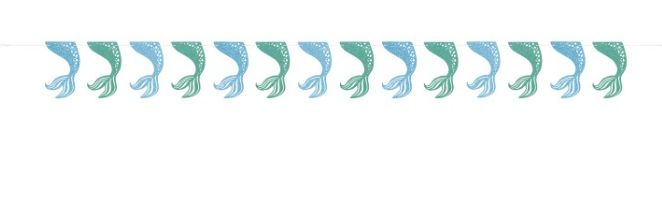 Mermaid Glitter Garland 9 ft