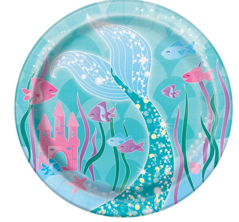 Mermaid Round 7" Dessert Plates 8ct