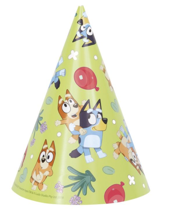 Bluey Party Hats 8ct