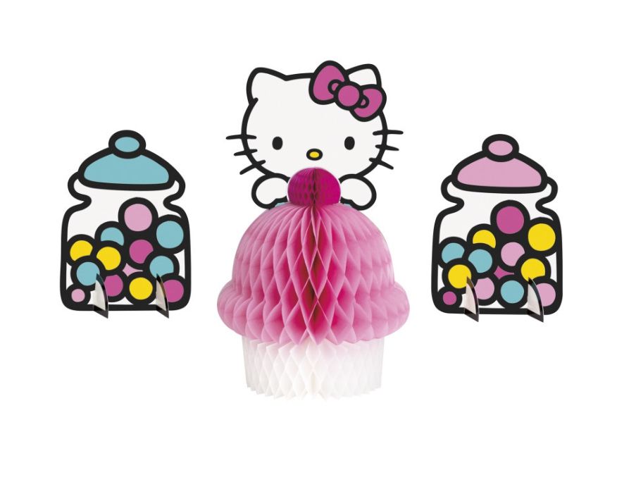Hello Kitty and Friends Assorted Honeycomb Centerpiece Decorations 3ct