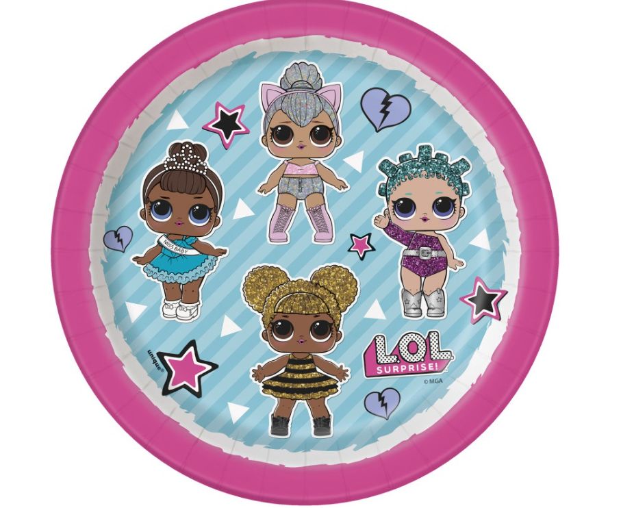 LOL Surprise Round 7" Dessert Plates 8ct