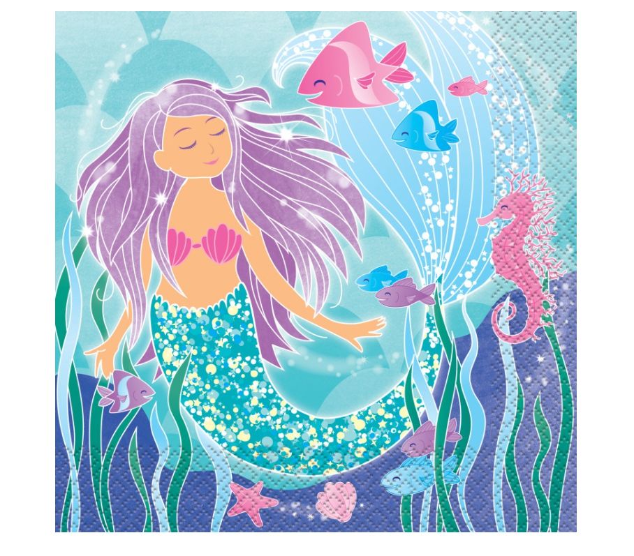 Mermaid Luncheon Napkins 16ct