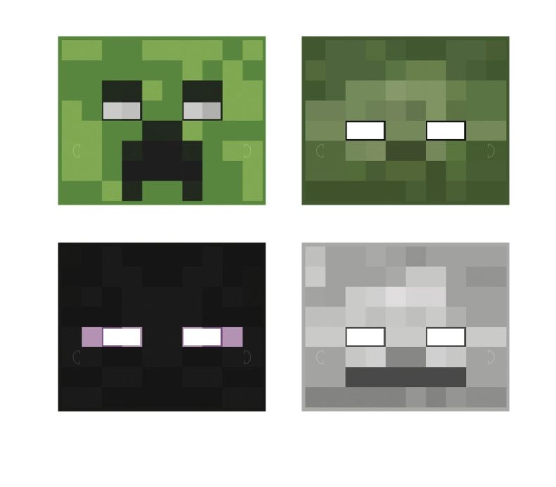 Minecraft Paper Masks 8ct