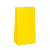 Sunflower Yellow Paper Party Bags 12ct