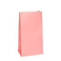 Pastel Pink Paper Party Bags 12ct