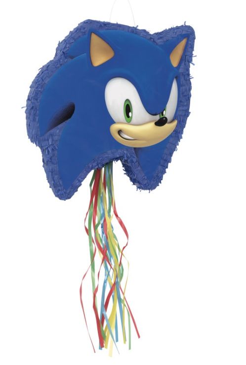 Sonic the Hedgehog Shaped Drum Pull Pinata