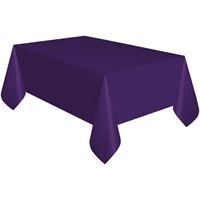Deep Purple Solid Rectangular Plastic Table Cover 54" x 108"