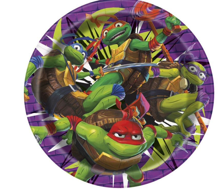 TMNT Mutant Mayhem Round 9" Dinner Plates 8ct