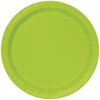 Neon Green Solid Round 9" Dinner Plates 20ct