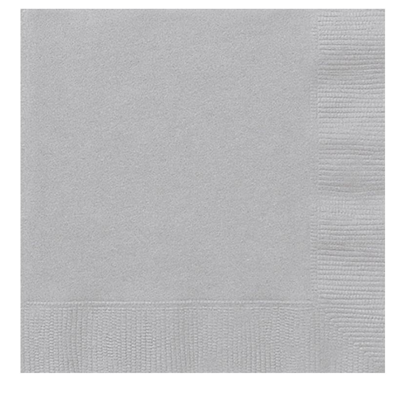 Silver Solid Luncheon Napkins 40ct