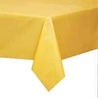 Sunflower Yellow Solid Rectangular Plastic Table Cover 54" x 108" - Short Fold