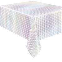 Iridescent Rectangular Foil Table Cover 54" x 84" - Short Fold