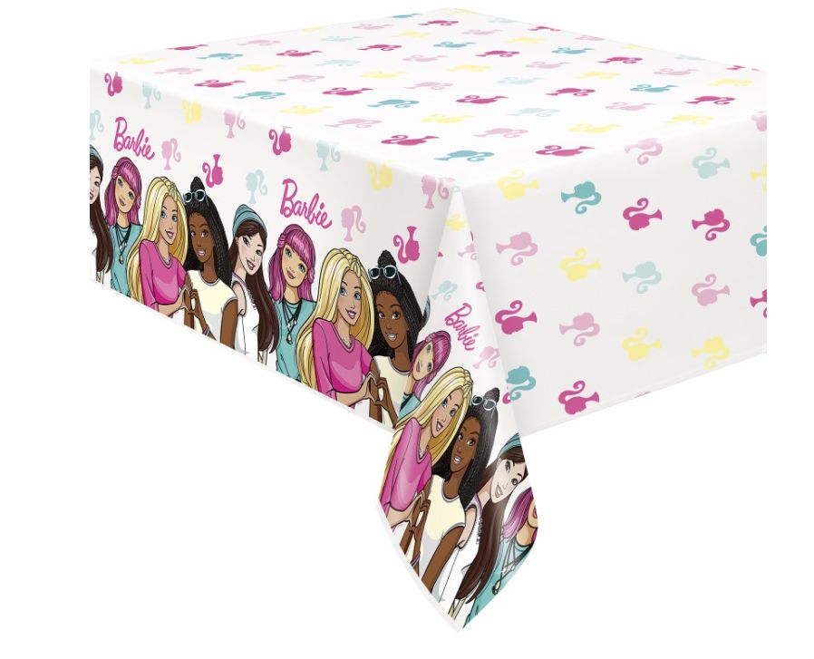Barbie Rectangular Plastic Table Cover 54" x 84"