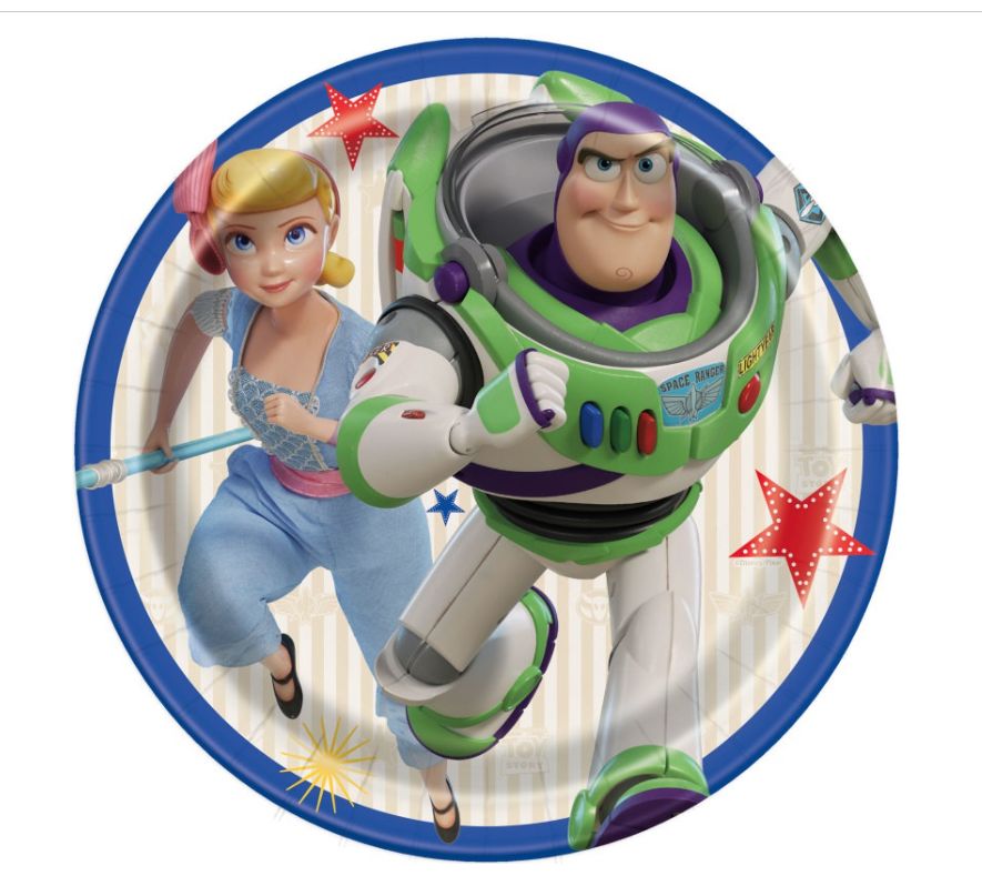 Disney Toy Story 4 Round 7" Dessert Plates 8ct