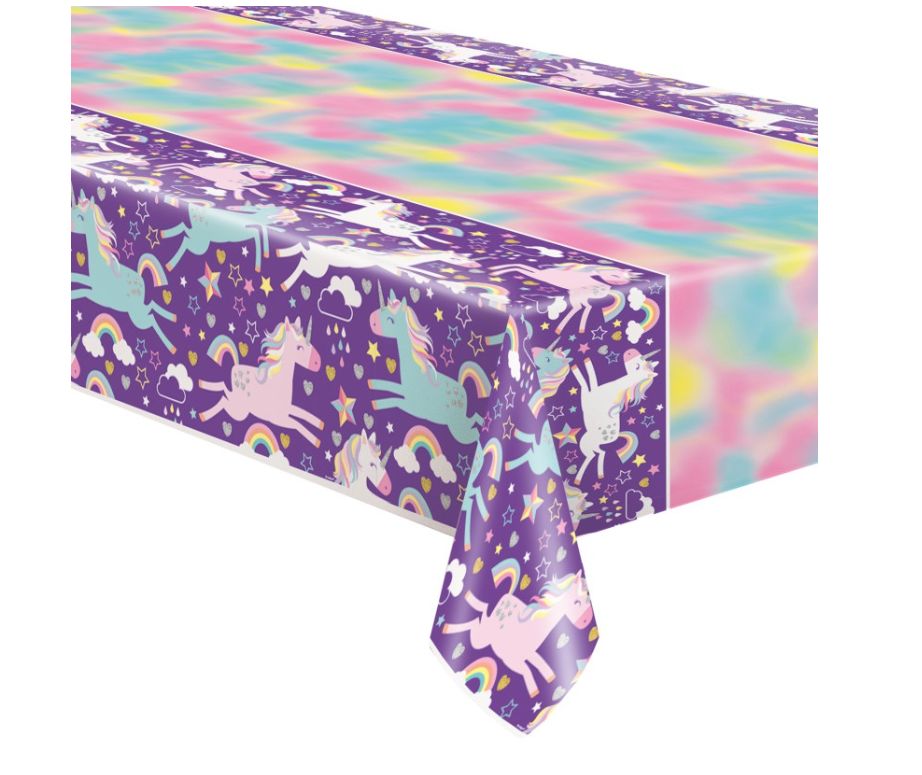Unicorn Rectangular Plastic Table Cover 54" x 84"