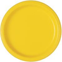 Sunshine Yellow Solid Round 7" Dessert Plates 20ct