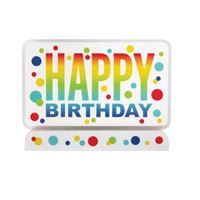 Flashing Happy Birthday Dots Cake Decoration
