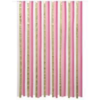 Pink Crepe and Gold Foil Streamers Photo Backdrop 70" x 48"