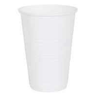 Bright White Solid 16oz Plastic Party Cups 50ct