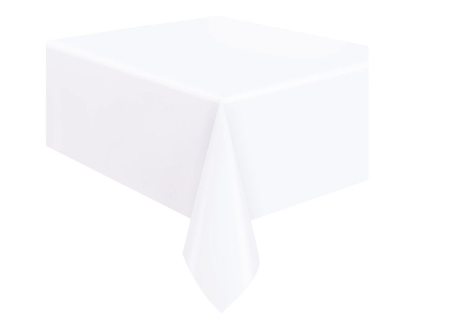 54X108 in White Pr. Plastic Table cover