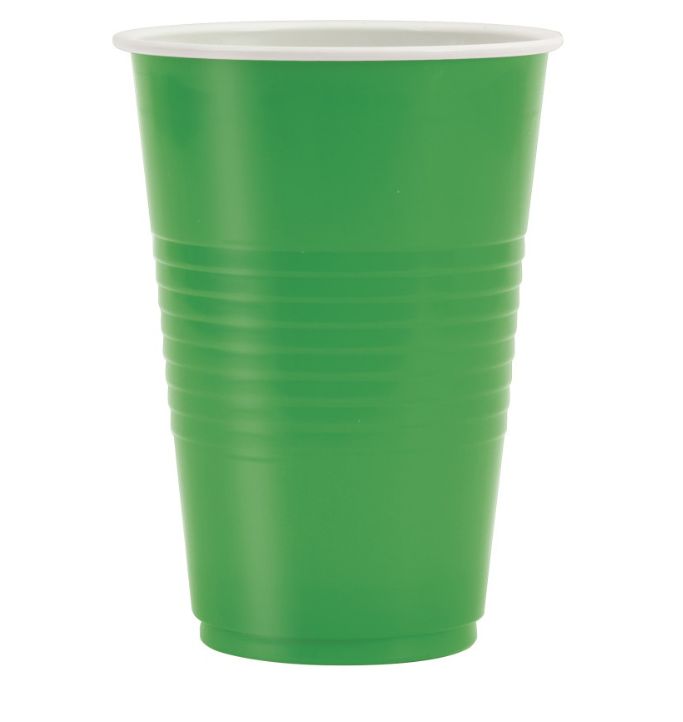 Emerald Green Solid 16oz Plastic Party Cups 50ct