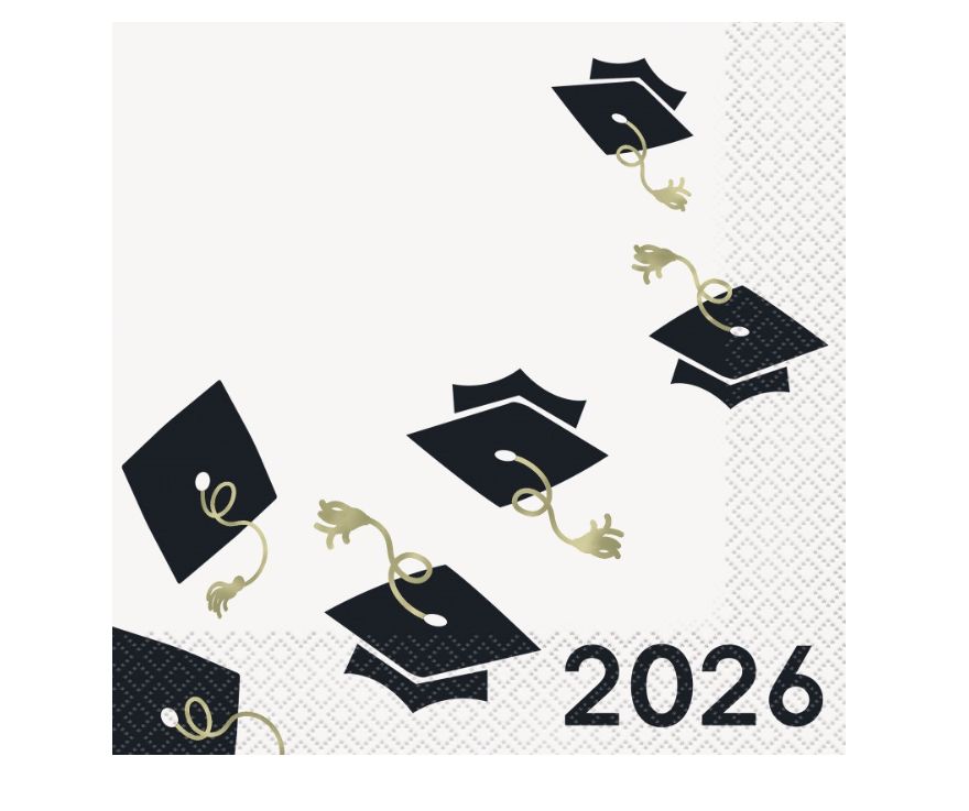 Party Grad "2026" Luncheon Napkins 16ct - Foil Stamping