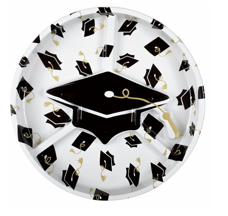 Party Grad Reusable Plastic Chip &amp; Dip Platter