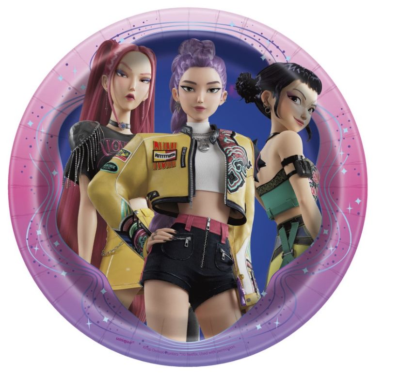 KPop Demon Hunters Round 7" Dessert Plates 8ct