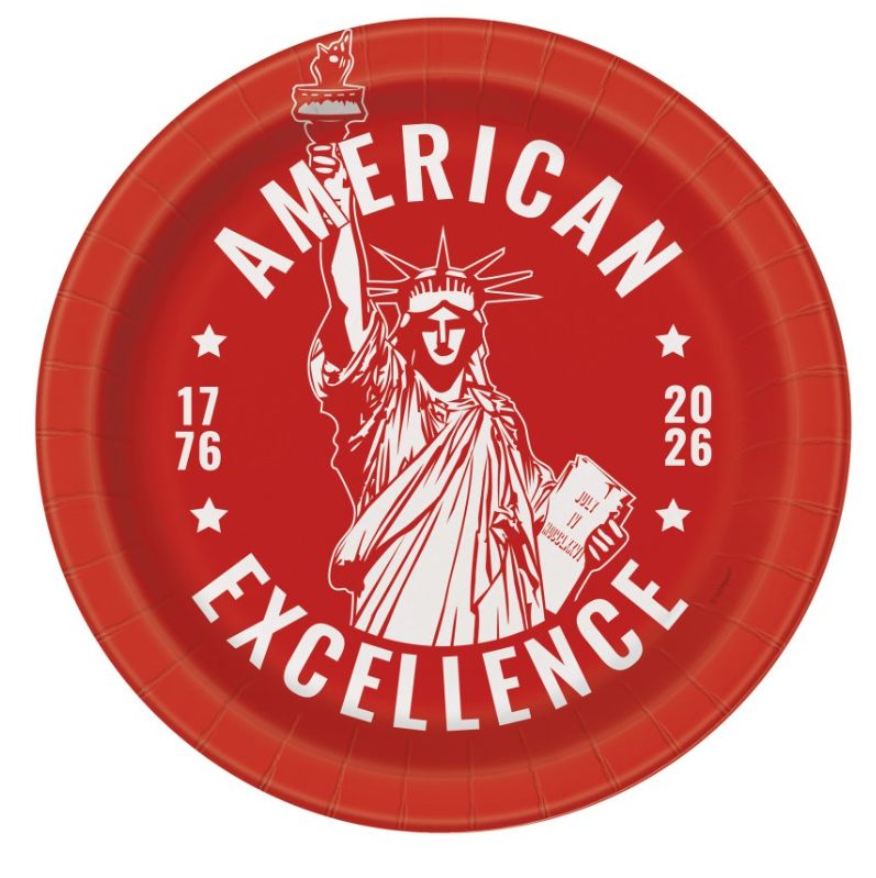 America 250th Round 7" Dessert Plates 8ct