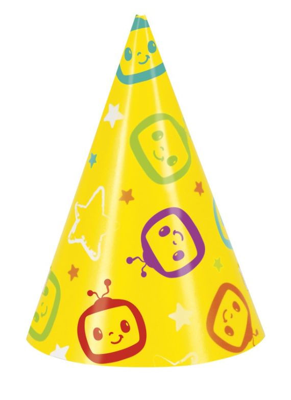 Cocomelon Mini Party Hats 8ct