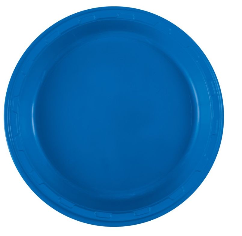 Royal Blue Solid Round 10" Plastic Dinner Plates 50ct