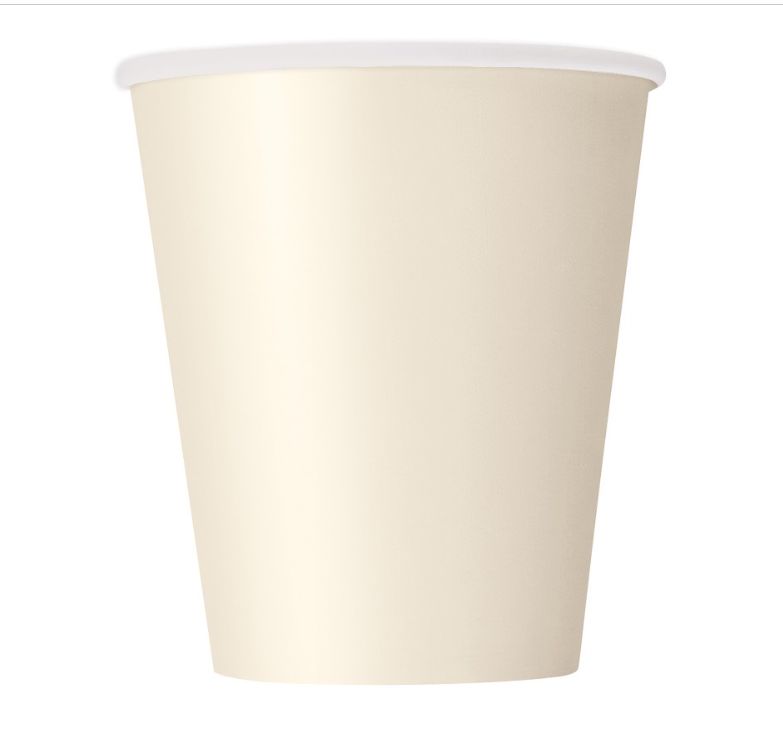 Vanilla Cream Solid 9oz Paper Cups 20ct